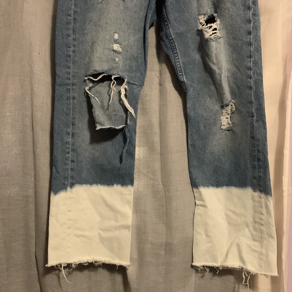 Dip bleached cropped jeans - Picture 2 of 4